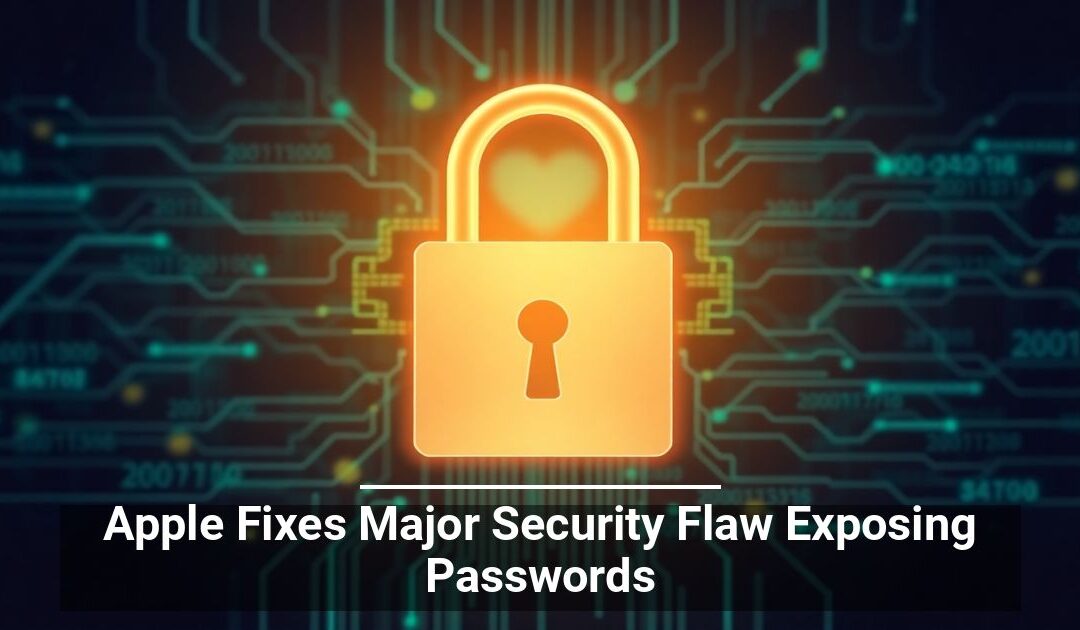 Apple Fixes Major Security Flaw Exposing Passwords